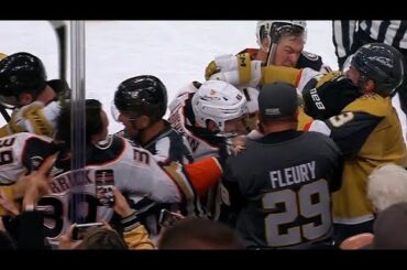 Scrum Ensues After Sam Carrick Elbows Brayden McNabb #Request