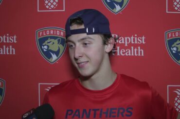 09/15/23: Panthers F Kai Schwindt Speaks After Panthers Rookie Lose 4-1 to Carolina