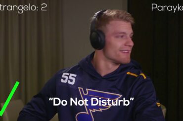 Pietrangelo and Parayko play the Whisper Challenge