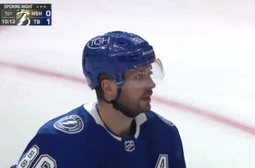First goal of the NHL Season, Nikita Kucherov