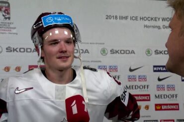 Rūdolfs Balcers pēc uzvaras pret Norvēģiju