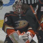 John Gibson Is Shaken Up After Shot Appears To Hit Below The Belt