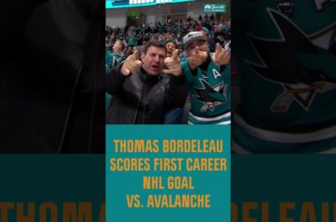 Thomas Bordeleau scores first career NHL goal 🏒 | NBC Sports Bay Area