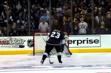 Cory Schneider stops Dustin Brown on the Penalty Shot Game 4 April 18 2012 HD