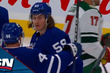 Bertuzzi Pounds One Through On The Power Play To Score His First As A Maple Leaf