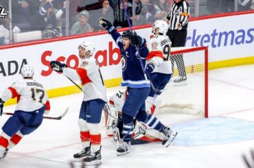 Adam Lowry Gets Help From Bench on Jets Goal