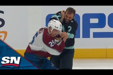 Kraken's Eberle Drops Gloves With Avalanche's O'Connor Early Into First Matchup Since Post-Season