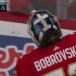 Sergei Bobrovsky makes two big saves late in game 4 SCF vs Vegas (2023)