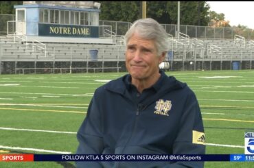 KTLA 5 SPORTS Notre Dame HS football coach Kevin Rooney