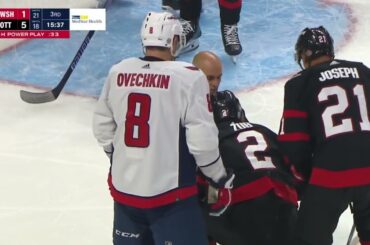 Artem Zub hit in ear with puck