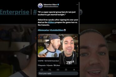 Edmonton Oilers sign Adam Erne to a one-year two-way contract at $775K AAV