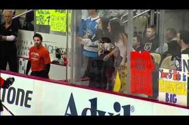 Claude Giroux has some fun with fans 4/20/12