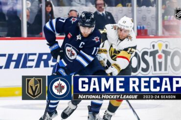 Golden Knights @ Jets 10/19 | NHL Highlights 2023