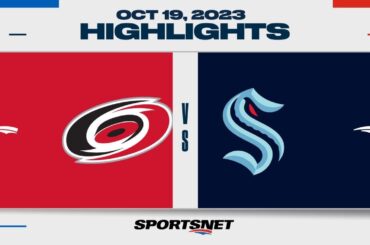 NHL Highlights | Hurricanes vs. Kraken - October 19, 2023