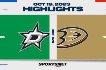 NHL Highlights | Stars vs. Ducks - October 19, 2023