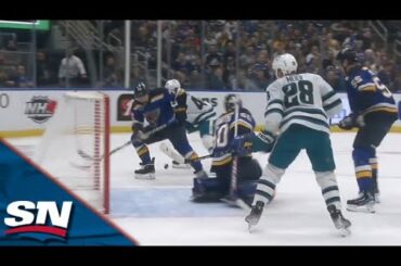 Justin Faulk Gifts Sharks A Goal By Gloving Puck Into His Own Net