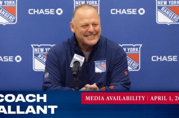 New York Rangers: Coach Gallant Pregame Media Availability | Apr. 1, 2022