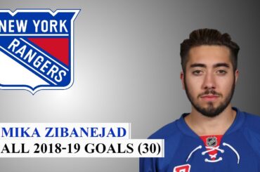 MIka Zibanejad (#93) All 30 Goals of the 2018-19 NHL Season