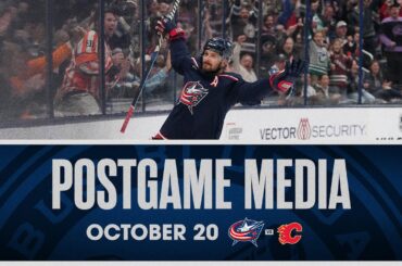 Spencer Martin earns FIRST CBJ VICTORY in win over the Calgary Flames 💥 | Postgame Media (10/20/23)