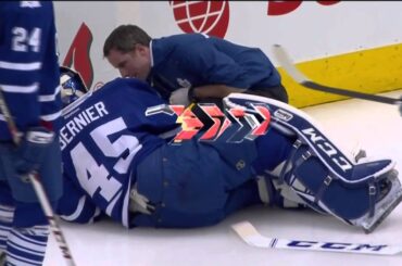 Jonathan Bernier Collides with Steve Ott - Dec 27th 2013 (HD)