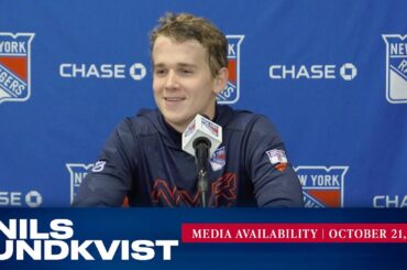 New York Rangers: Nils Lundkvist Pregame Media Availability | Oct. 21, 2021