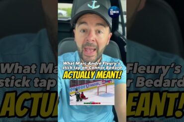 What Marc-André Fleury’s stick tap on Connor Bedard REALLY meant.🏒 😂 #nhl #connorbedard #krakenpod
