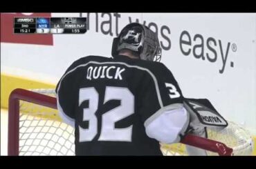 Jonathan Quick scores into his own net! Kings vs Rangers (October 7, 2013)