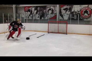 Joey Daccord of the Ottawa/Belleville Senators working his footwork!
