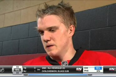 Jakob Silfverberg Interview First Period (Carolina Hurricanes vs Ottawa Senators Feb 7, 2013) NHL HD