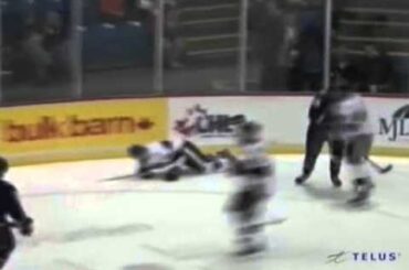 Xavier Ouellet Hit On Josh Currie Nov 2, 2012