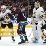 Ford Final Five Facts From Bruins 3-1 Win Over Anaheim Ducks