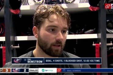 Emil Bemstrom said the Blue Jackets have to get back to work and get ready for Montreal