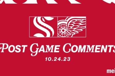 Dylan Larkin, Shayne Gostisbehere, Derek Lalonde Post Game - Oct. 24 vs. SEA