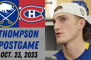 Tage Thompson Postgame Interview vs Montreal Canadiens (10/23/2023)