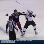 Robert Bortuzzo vs Nick Foligno Mar 28, 2014