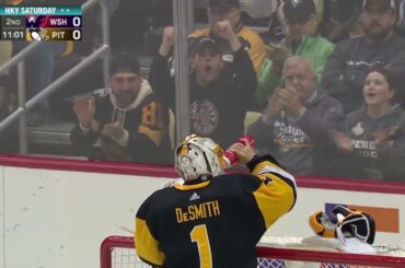 Casey Desmith sliding save on John Carlson