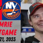 Eric Comrie Postgame Interview vs New York Islanders (10/21/2023)