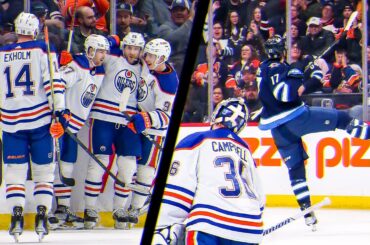 SEVEN GOAL 2nd period for Oilers, Jets