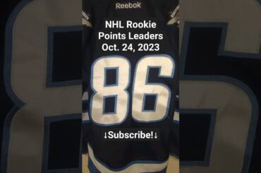 NHL Rookie Points Leaderboard before October 24, 2023 games