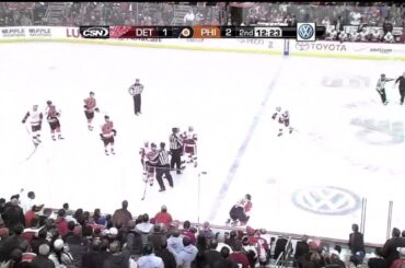 Niklas Kronwall hit on Jakub Voracek 3/6/2012