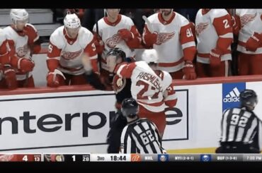Brady Tkachuk and Michael Rasmussen fight