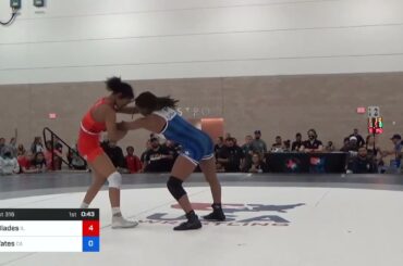 62 Kg Rr Rnd 2 - Korina Blades, Il Vs Aliyah Yates, Ca