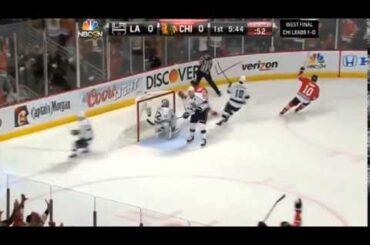 Nick Leddy Goal : Chicago Blackhawks v LA Kings : May 21 2014