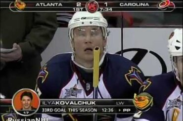 Ilya Kovalchuk's unbelievable coast to coast goal vs Hurricanes (2 jan 2008)