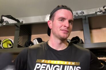 Penguins defenseman Ryan Shea talks about his NHL debut