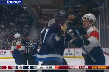 Tkachuk and Lowry exchange words