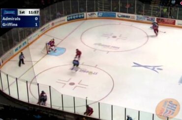 Xavier Ouellet staples Joe Pendenza to the boards