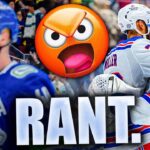HUGE RANT ON THE REFS… VANCOUVER CANUCKS LOSE 4-3 IN OVERTIME TO NEW YORK RANGERS (Kreider Trip) NHL