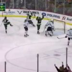 Mikael Granlund intercepts pass and rifles shot by Lehtonen
