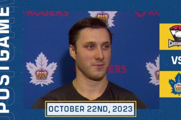 Toronto Marlies Media Availability | Postgame vs. Charlotte Checkers | October 22, 2023